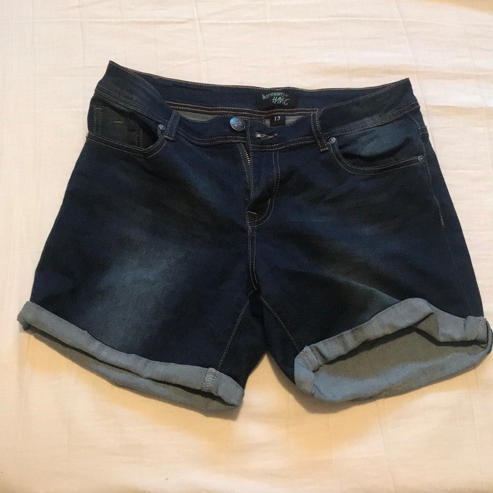Dark wash shorts